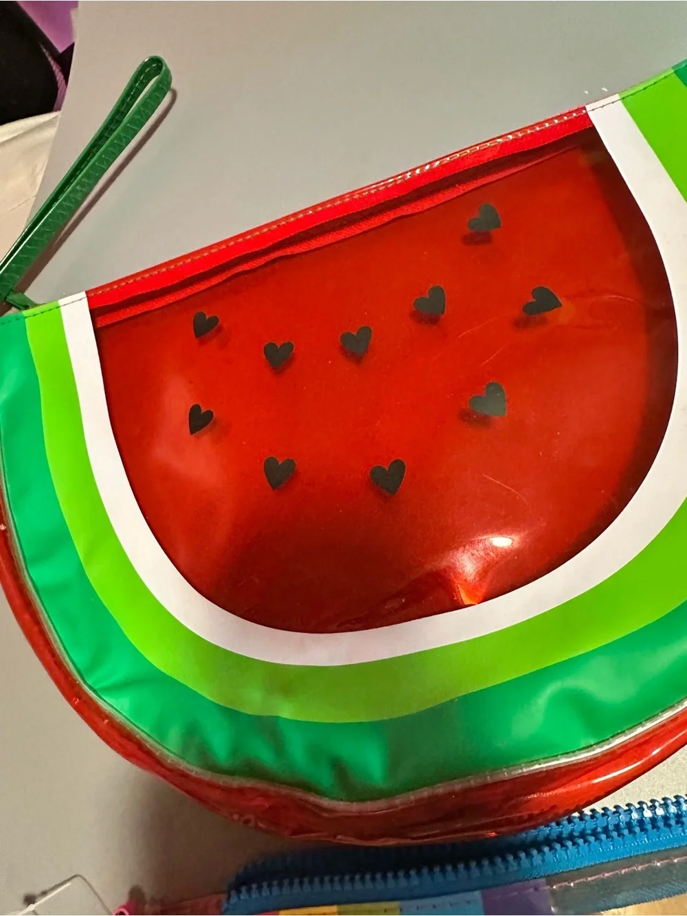 Large colorful fruit vinyl zipper storage - bundle of 3